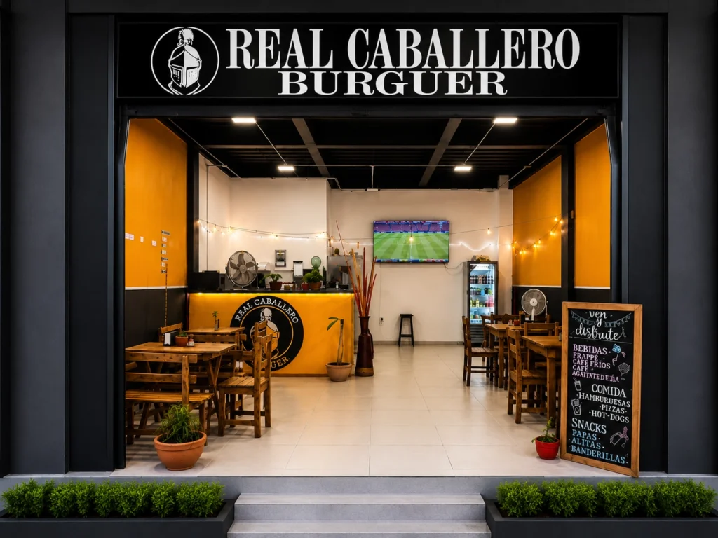 Restaurante Real Caballero Burguer en Glorieta Plaza Comercial Oaxaca